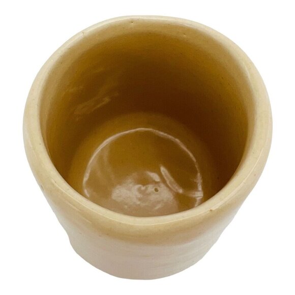 Cocktail Hors d’oeuvre Forks in Ceramic Holder Set of 7 Carved Silver Beige - Picture 9 of 9